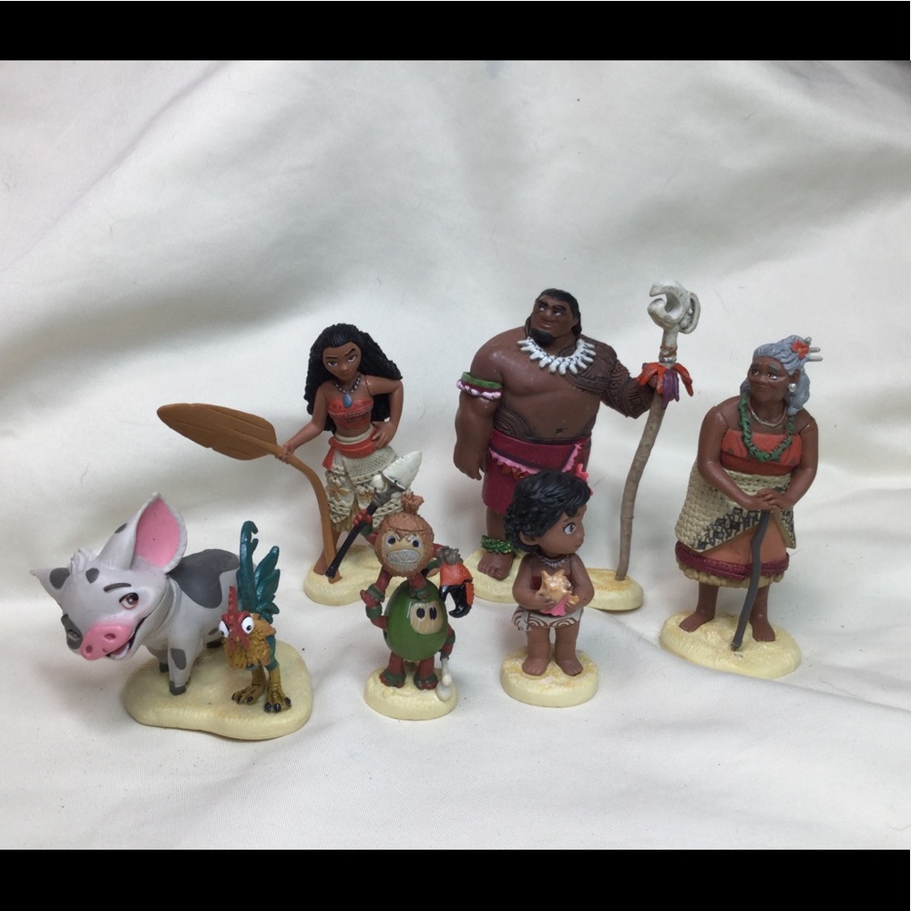 Disney Moana 6 Figure Lot - Tui Tala Kakamora Pua Hei Hei